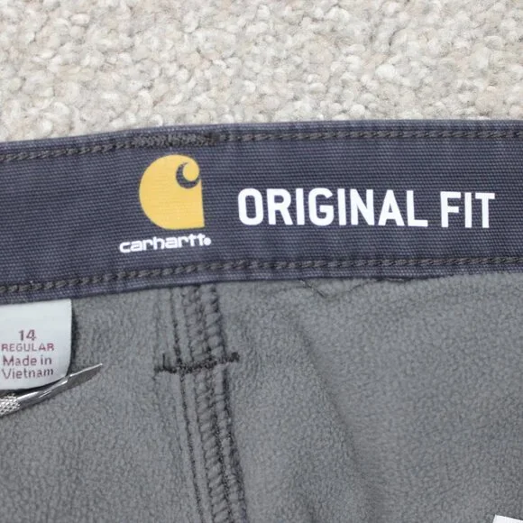 Carhartt Pants NWT Womens 14 Gray Rugged Flex Loose Fit Canvas Fleece Lined - Picture 11 of 14